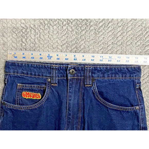 Vintage Empyre Blue Jeans Men 28 Double Knee Baggy Loose Skater Grunge Baggy 90s - Picture 8 of 10